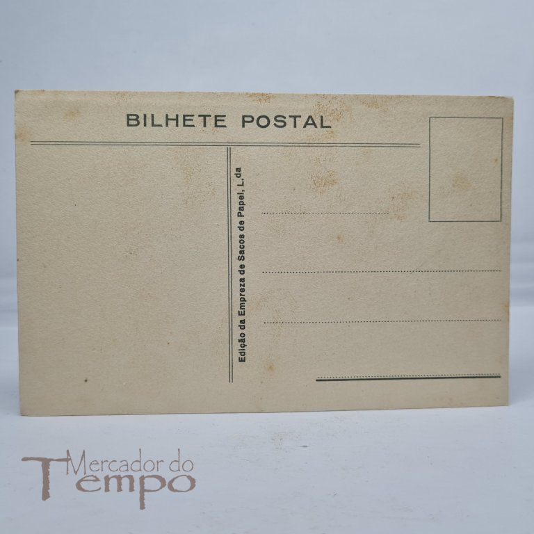 Raro postal original, Benfica, Futebol, ilustração de Jorge Barradas 1927