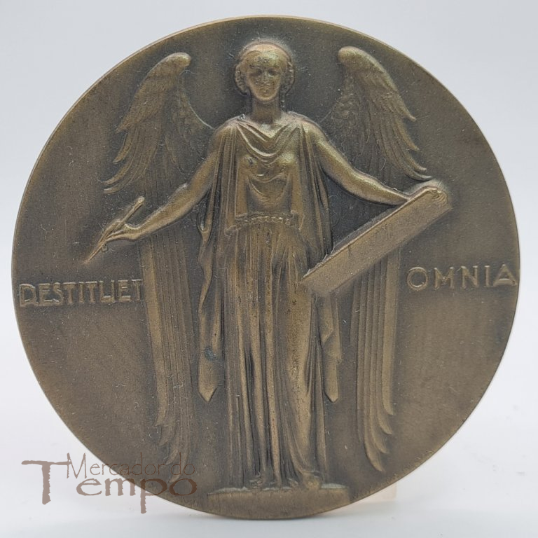 Medalha em bronze da Academia Portuguesa da História, comemorativa do IV Congresso das Academias da história Iberoamericanas, 1994. escultor João da Silva