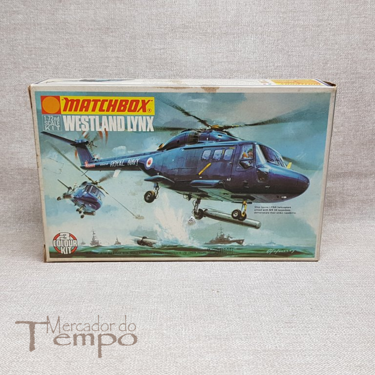 Kit 1/72 antigo Matchbox Helicóptero Westland Lynx