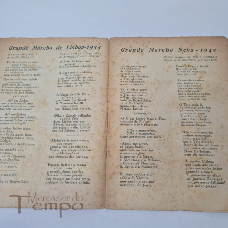 Marchas dos Bairros de Lisboa, programa oficial 1940