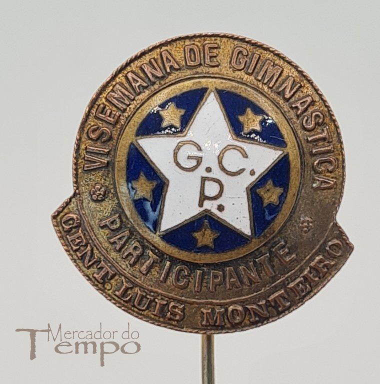 Raro pin esmaltado Ginásio Clube Português, Participante VI semana de ginástica