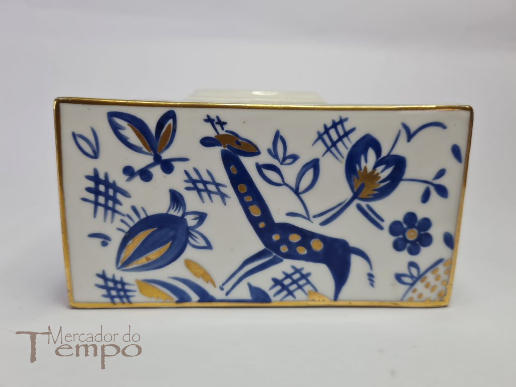 Tinteiro Vista Alegre decoração Vegetalista e Animais 1922-47