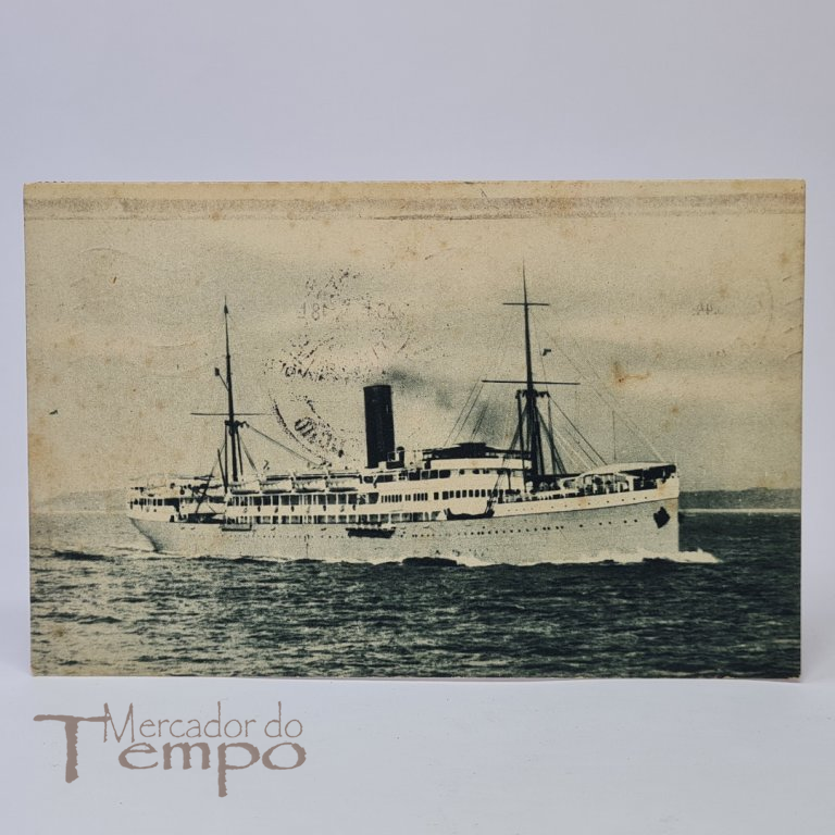 Postal Paquete Angola da C.N.N. Companhia Nacional de Navegação, Circulado e datado de 1944 (2ª Guerra Mundial) carimbo de Censurado C.M.P.T. (Censura Militar Postal Telegráfica)
