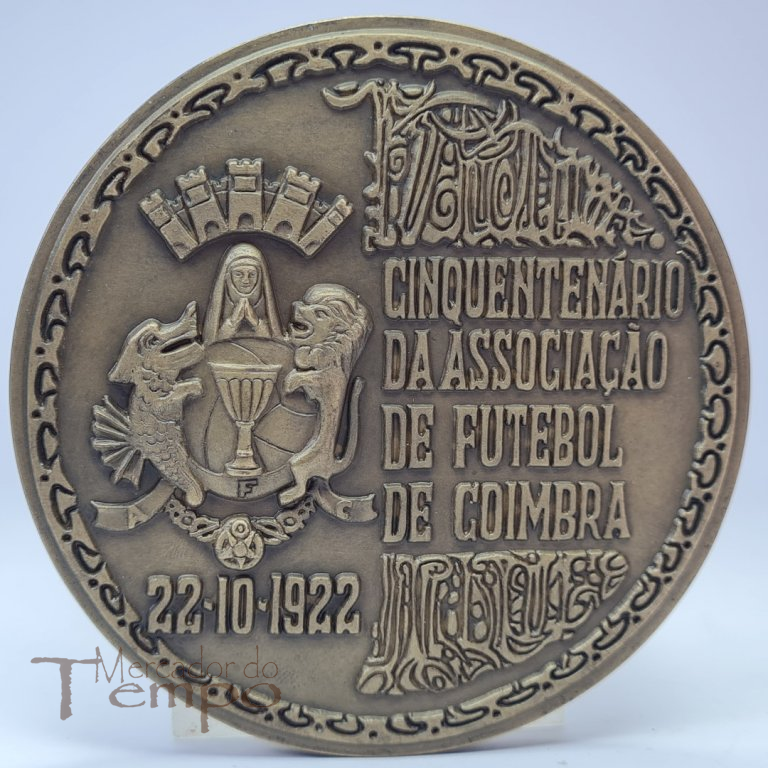 Medalha bronze 50º Aniv. da Associação de Futebol de Coimbra, 1922-1972