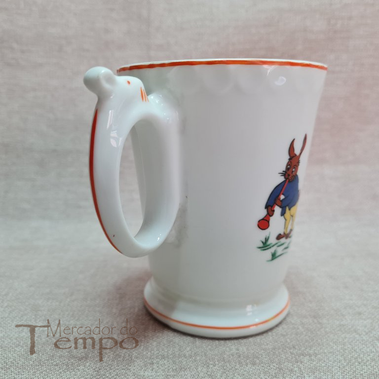 Caneca de criança porcelana Coimbra asa formato rato