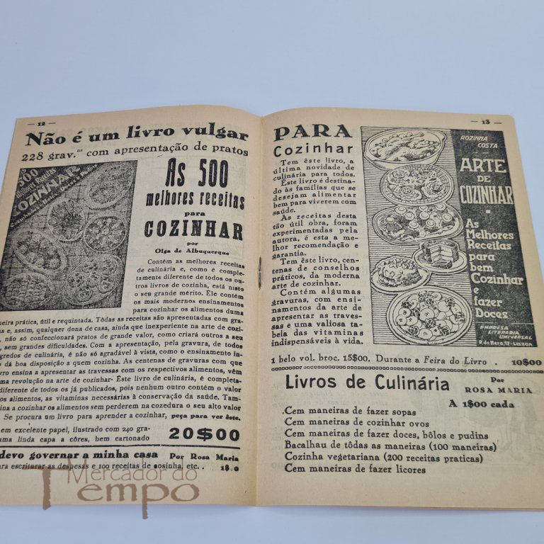 Catálogo de stand com livos para venda Feira do Livro de 1944