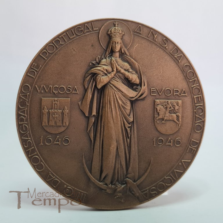 Medalha bronze Nª Sra da Conceição / D.João V, 1946, João da Silva