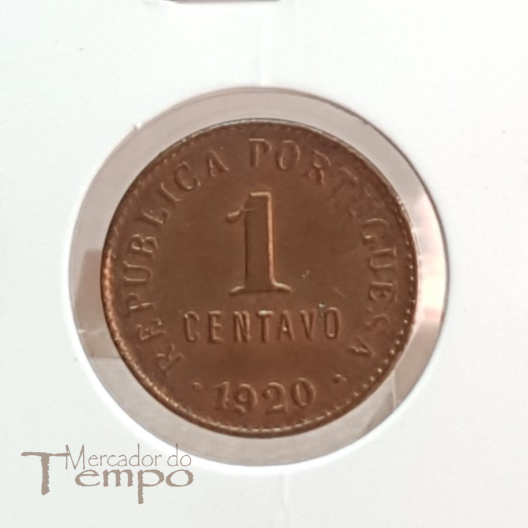 Moeda de 1 centavo de bronze de 1920