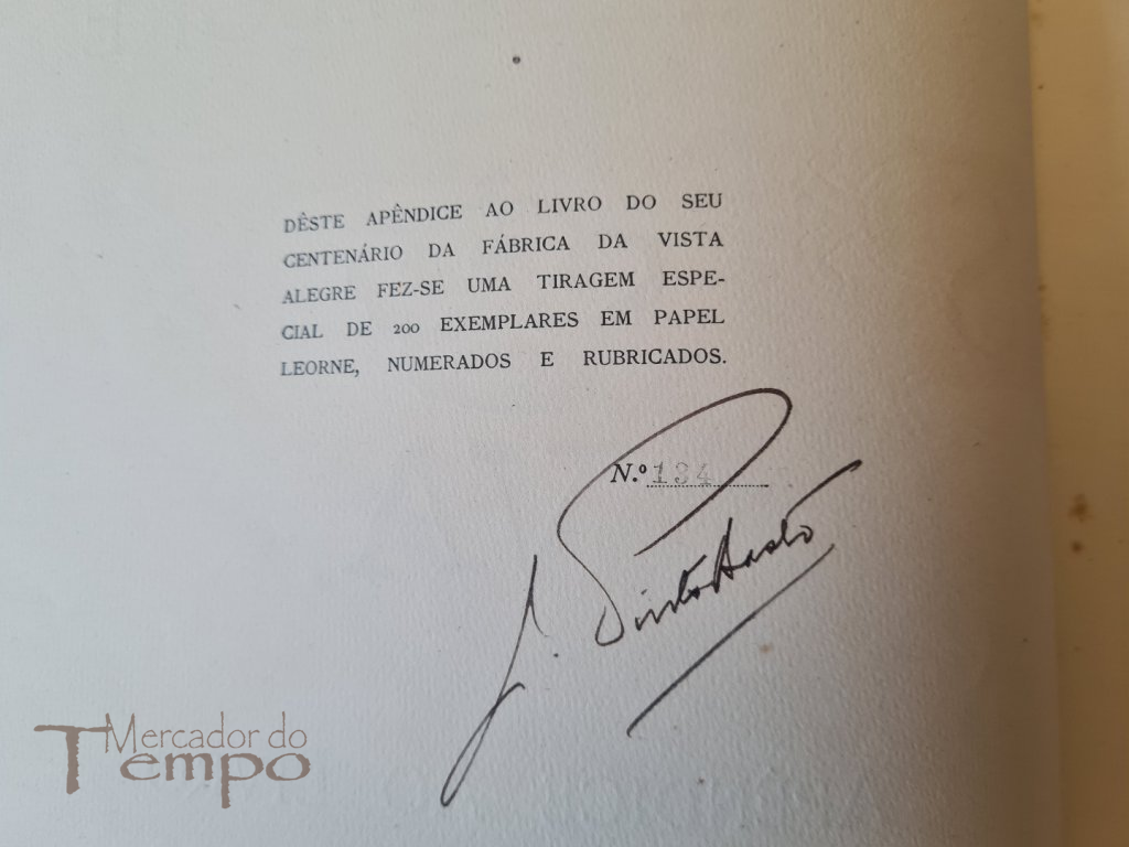3 livros Centenário Fábrica da Vista Alegre (1824-1924) Ed.Esp.200 ex.