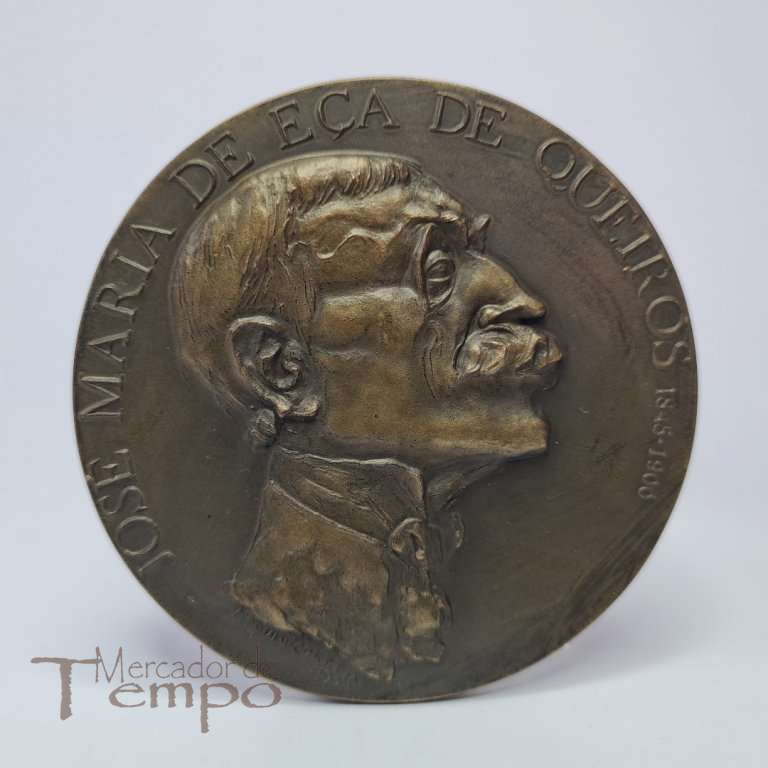 Medalha bronze escritor Eça de Queirós, Joaquim Correia 1973