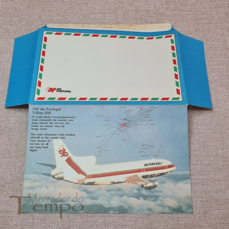 Carta Postal TAP Air Portugal avião TriStar 500