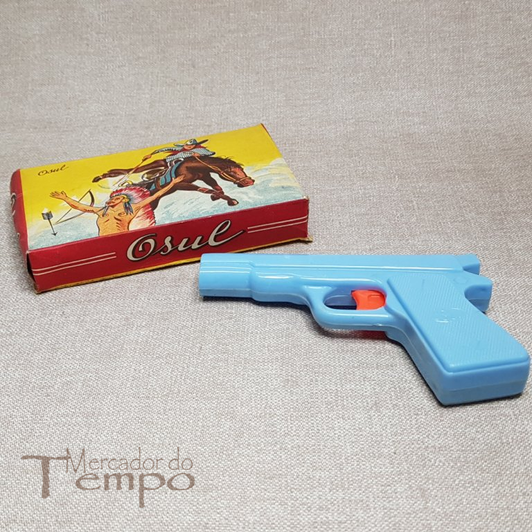 Brinquedo Português antigo Pistola OSUL com caixa original