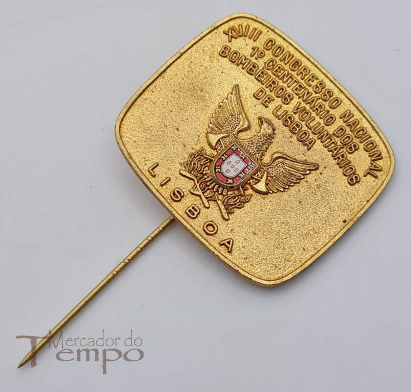 Placa/pin XVIII Congresso Nacional 1° Cent. B. V. de Lisboa