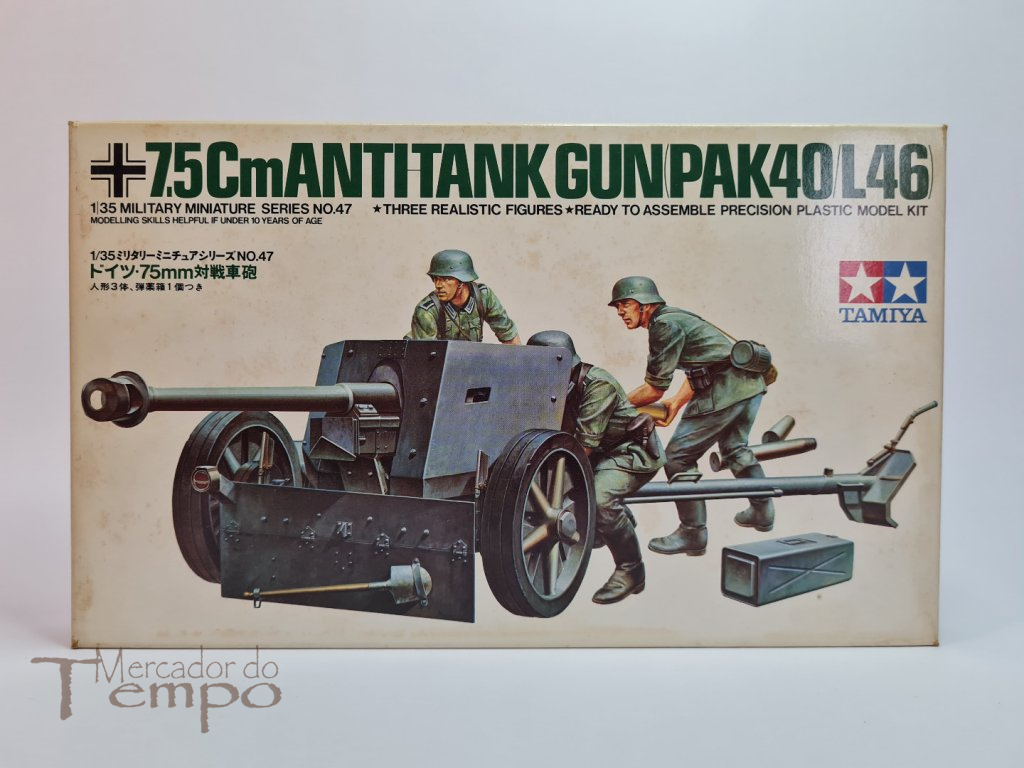 Kit Militar Tamiya 1/35 Antitank Gun (Pak40/L46) Ref.MM147