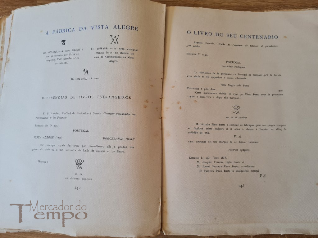 3 livros Centenário Fábrica da Vista Alegre (1824-1924) Ed.Esp.200 ex.