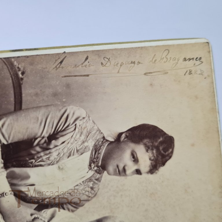 Foto A.Fillon/ D.Amélia Duq. Bragança e Principe Luis Filipe 1888