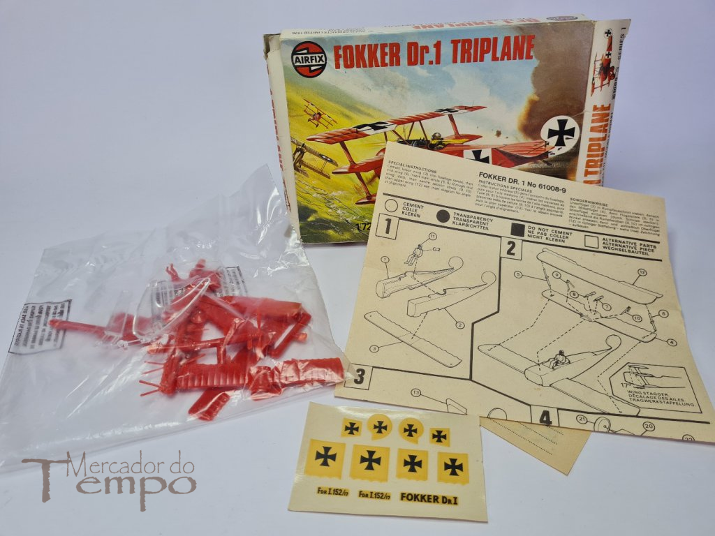 Kit Airfix 1/72 Fokker Dr.1 triplano, o “Barão Vermelho”