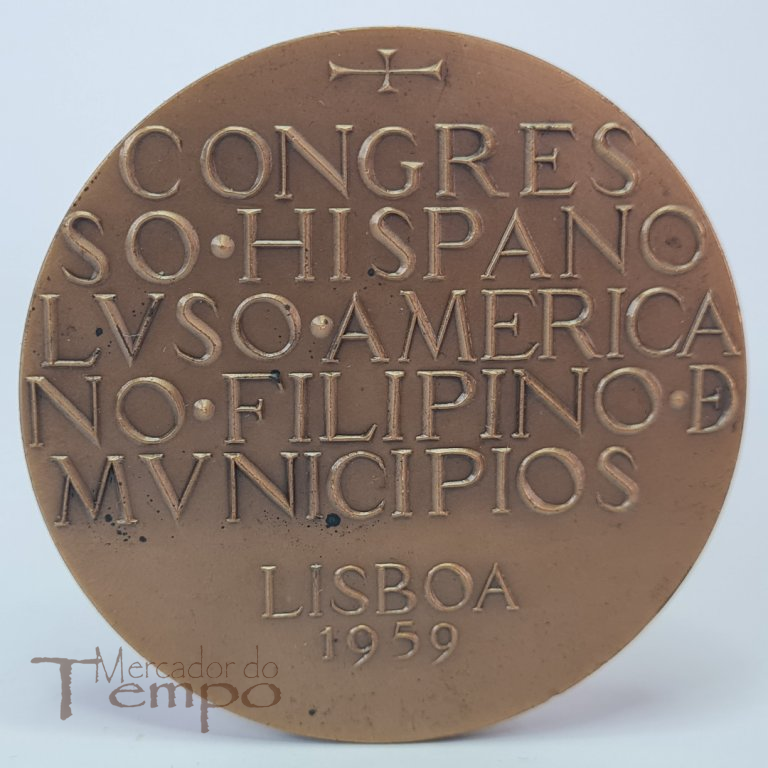 Medalha bronze Congresso Hispano Luso Americano Filipino de Municipios, 1959