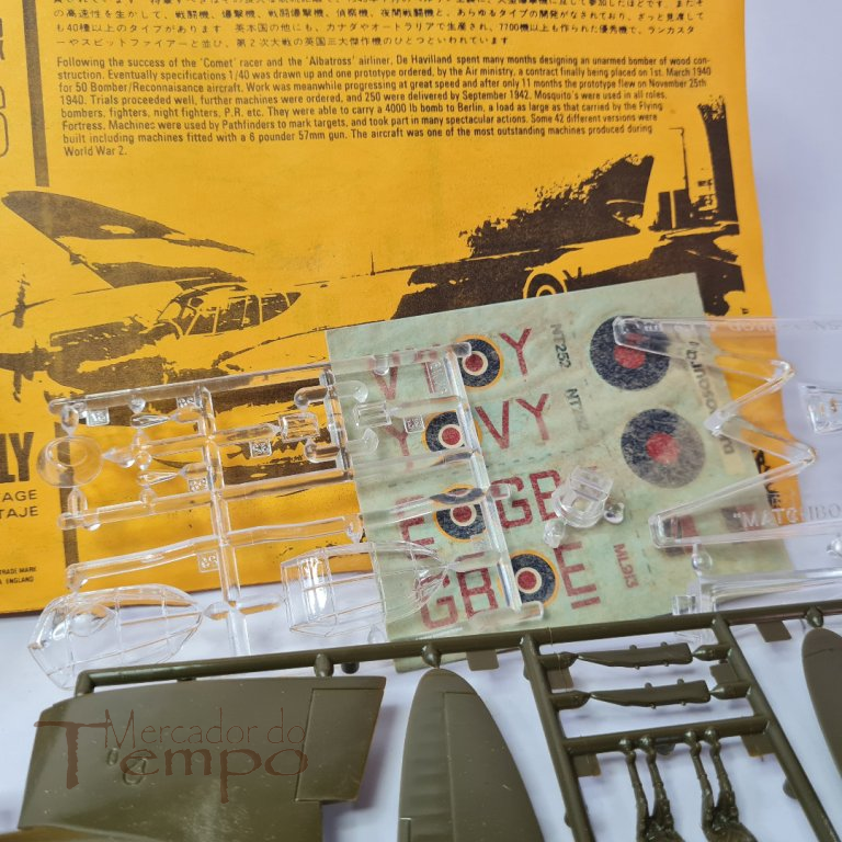 Kit vintage 1/72 Avião Matchbox PK-116 Mosquito NF-30 MK-IX
