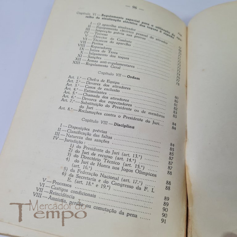 Mocidade Portuguesa, Regulamento de provas Fed. Int. de Esgrima, 1946