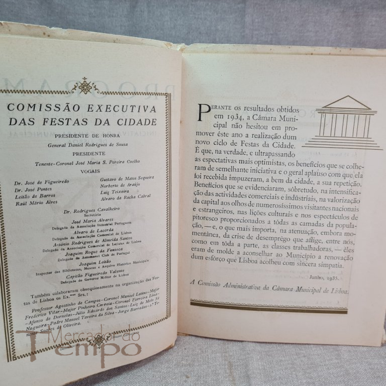 Lisboa Programa Festas da Cidade - 1935 - Desenhos Stuart