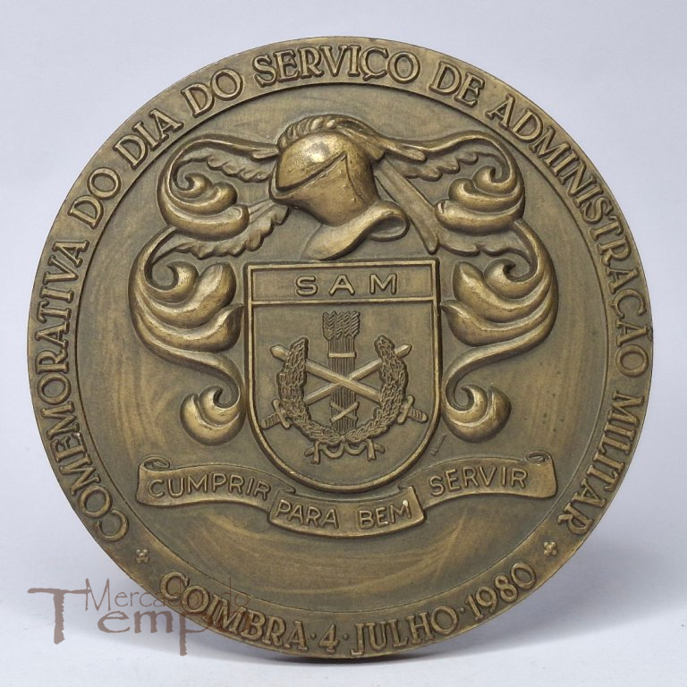 Medalha bronze Dia do Serviço de Administração Militar, 1980
