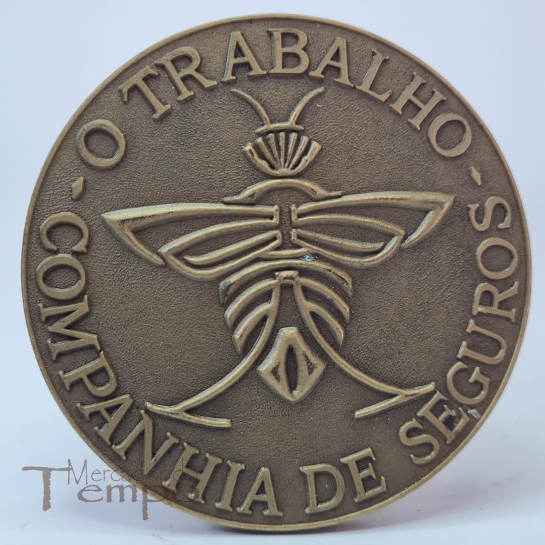 Medalha bronze 50º Aniv. da Companhia de Seguros - O Trabalho, 1971