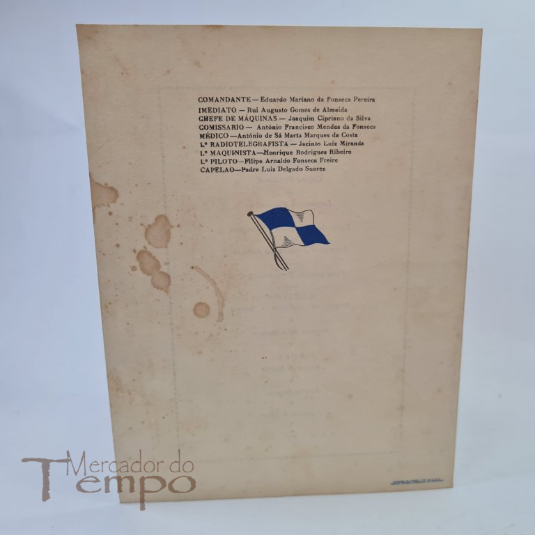 Ementa da Companhia Nacional de Navegação, Paquete Angola, 1966