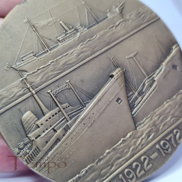 Medalha bronze Cinquentenário Companhia Colonial de Navegação, 1922-1972