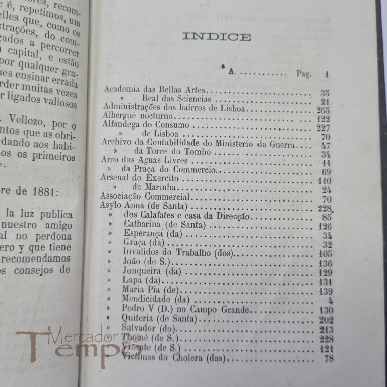Roteiro das Ruas de Lisboa, e Concelho de Loures, 1886
