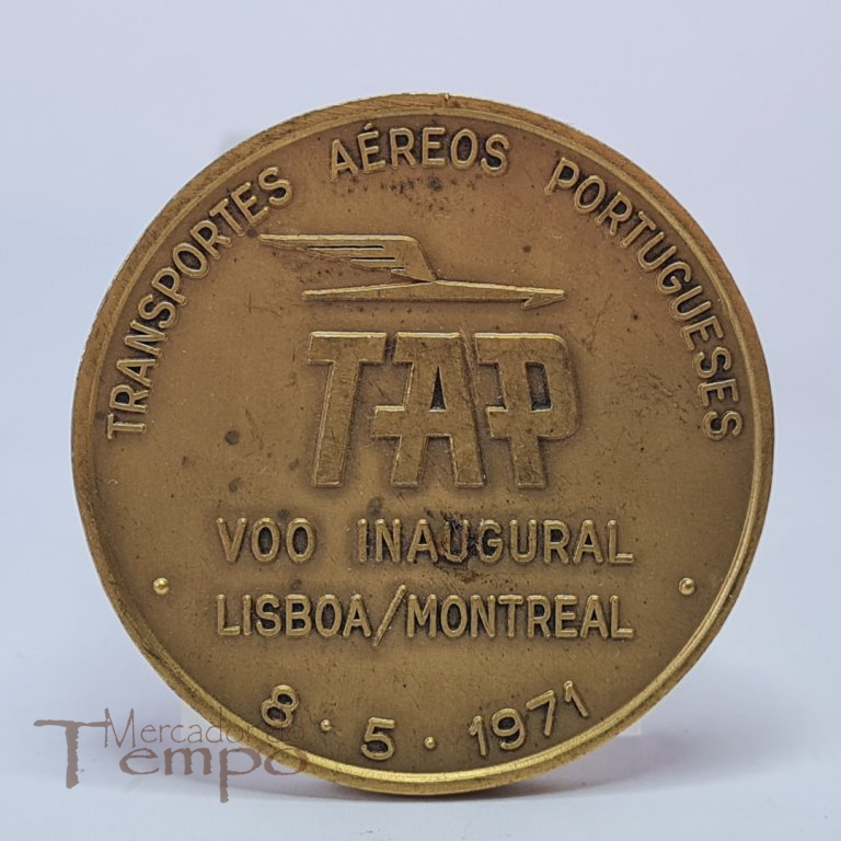 Medalha de bronze da TAP, Voo Inaugural Lisboa / Montreal, 1971
