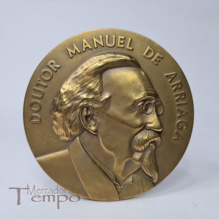 Medalha bronze Manuel de arriaga 1º Presidente de Portugal