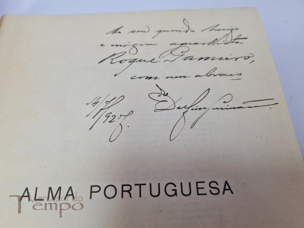 Alma Portuguesa Livro de Versos de Delfim Guimarães, 1927, autografado