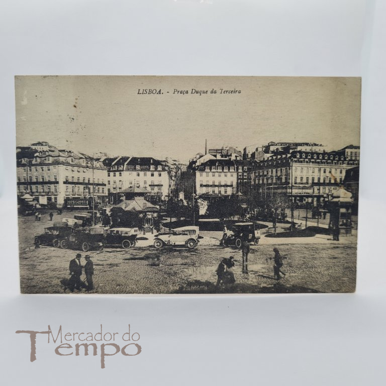 Postal Lisboa - Praça Duque da Terceira, circulado 1926