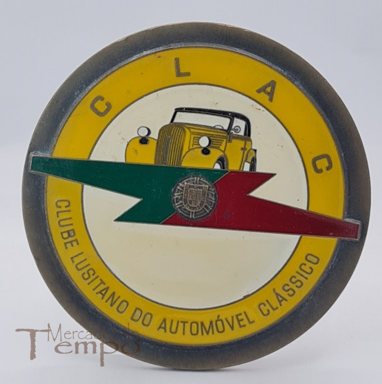 Medalha em bronze esmaltada do Clube Lusitano do Automóvel Clássico