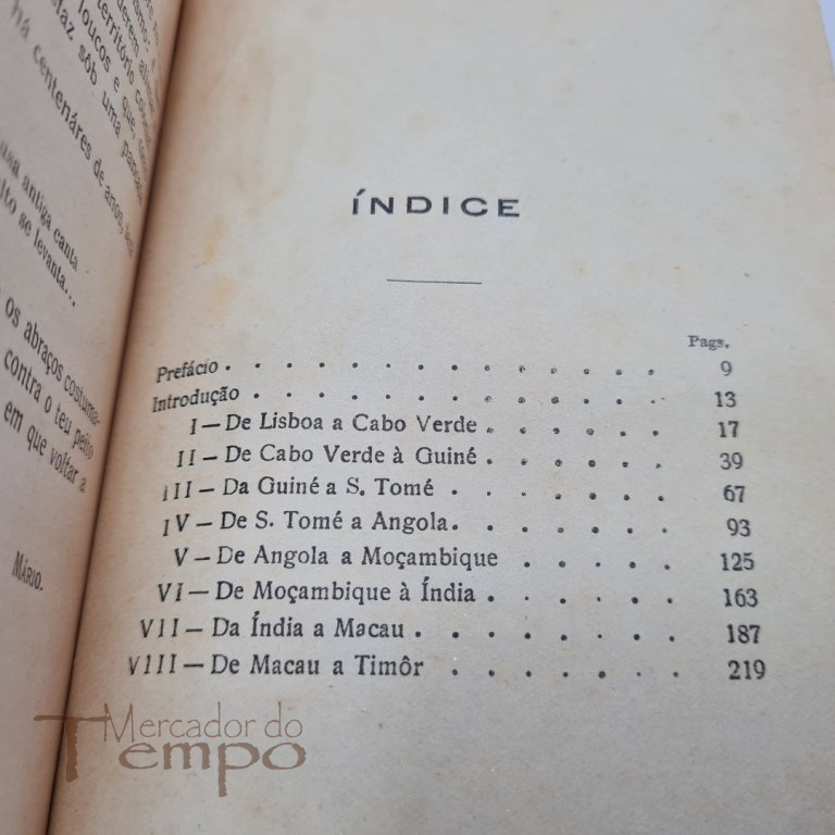 Uma viagem através da Colónias Portuguesas, Moraes e Castro, 1926