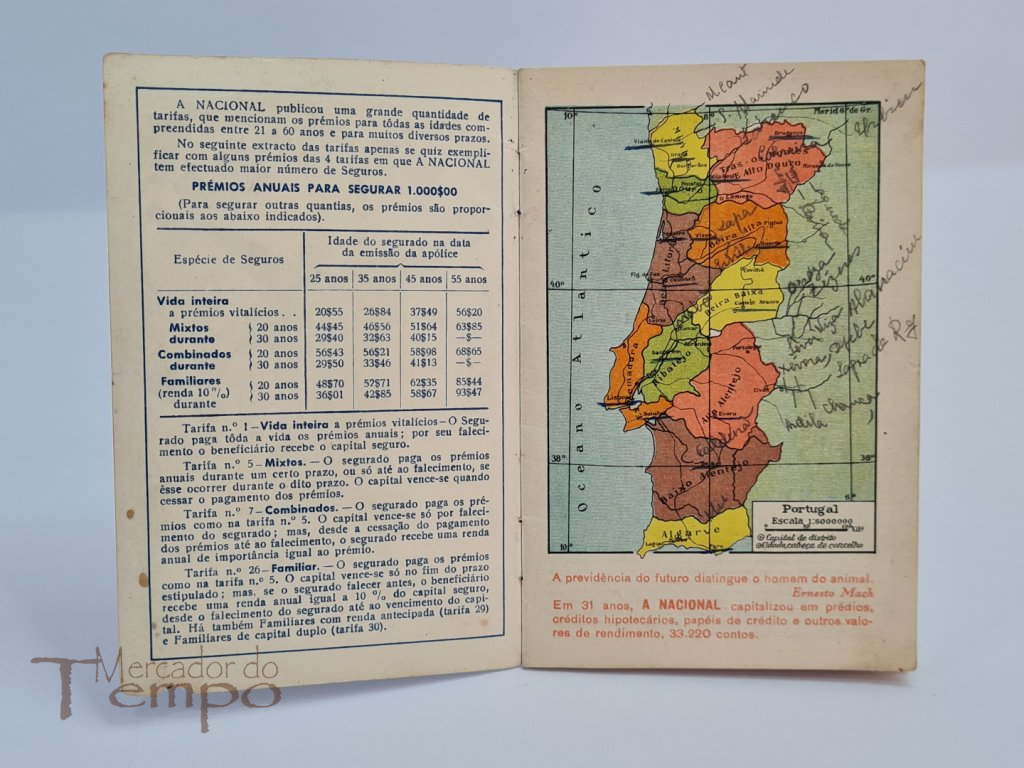 Pequeno livro Companhia de Seguros A Nacional 1938