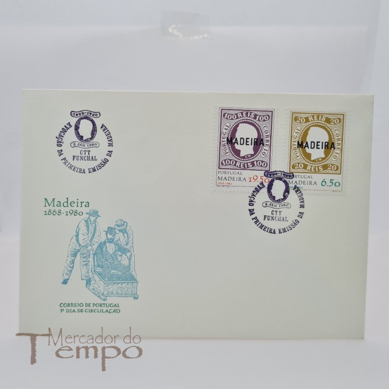 Conjunto de 5 Envelopes Primeiro dia da Madeira e Vinho do Porto