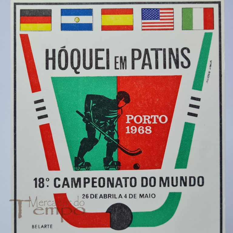 Postal 18º Campeonato do Mundo Hóquei em Patins Porto 1968