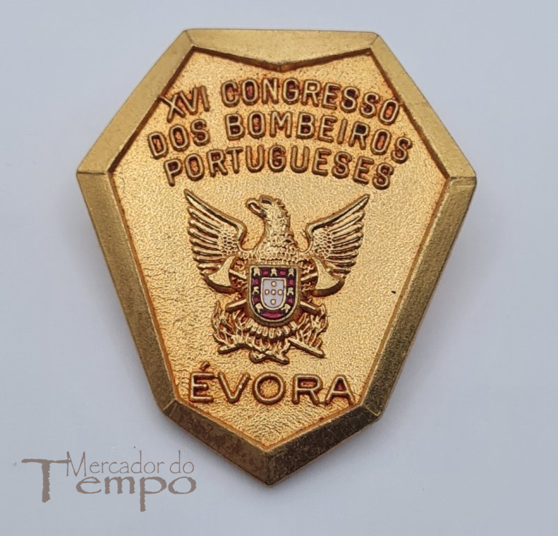 Pequeno crachá com esmalte, XVI Congresso do Bombeiros Portugueses, Évora