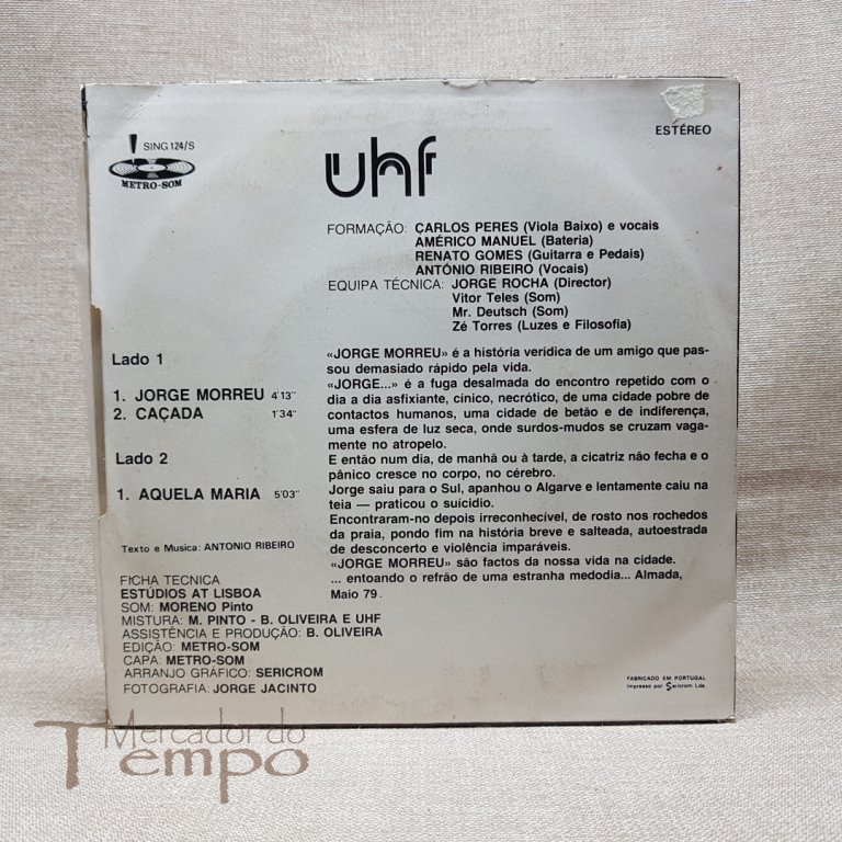 Disco 45rpm UHF - Jorge Morreu