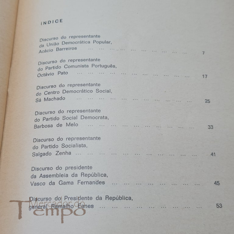 Discursos do 25 de Abril na Assembleia da Republica 3º Aniversário