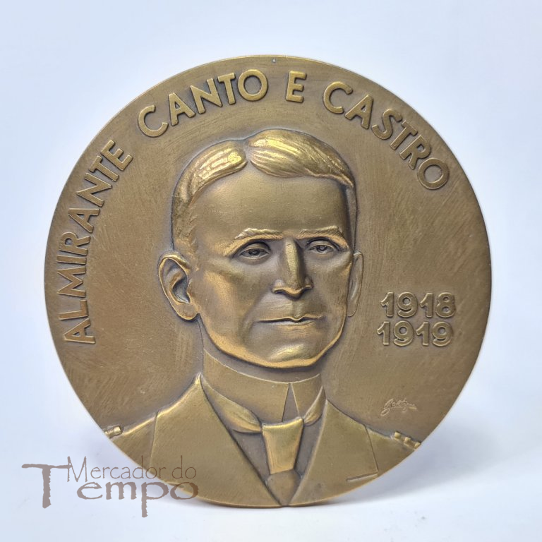 Medalha bronze Almirante Canto e Castro 5º Presidente de Portugal