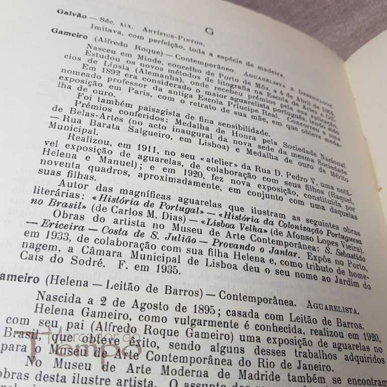 Dicionário Hist. Biográfico Artistas e técnicos Portugueses, 1959