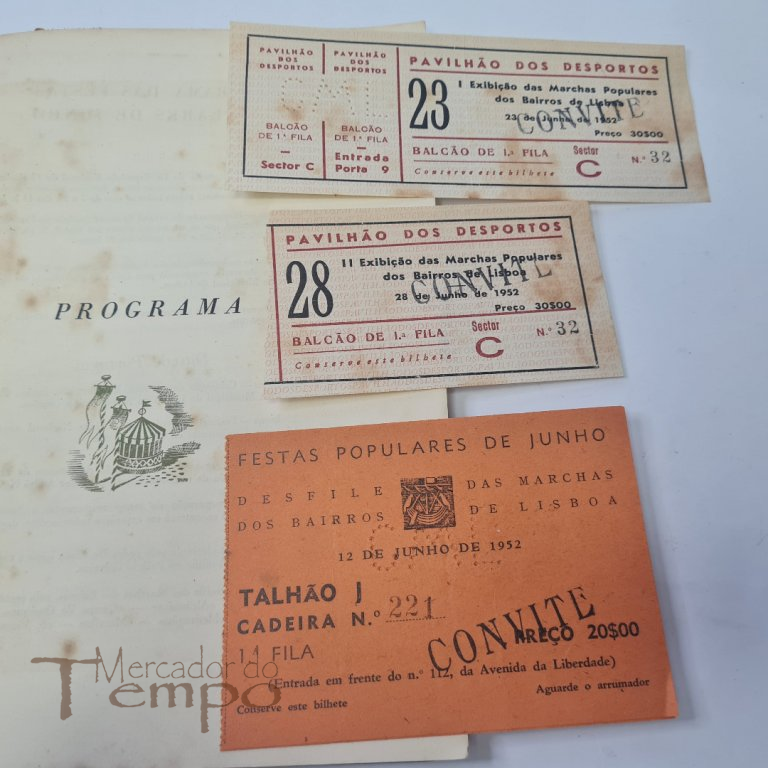 Festas Populares de Lisboa programa oficial 1952