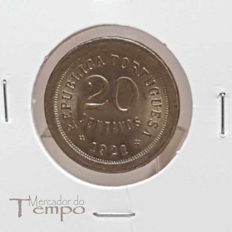 Moeda de 20 centavos de Cupro-Niquel de 1921