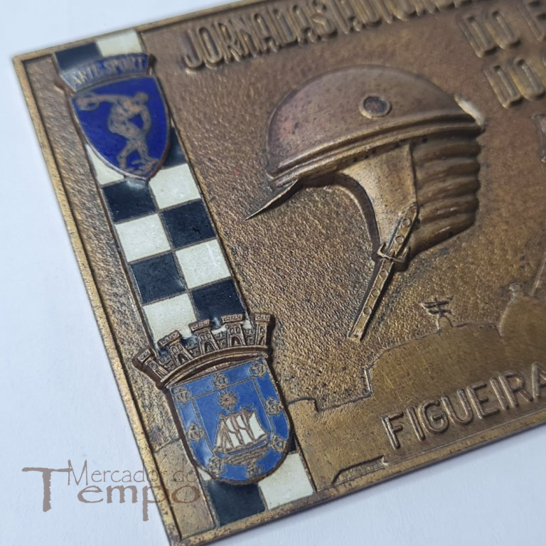 Placa esmaltada Arte & Sport Jornadas Automobilisticas, Figueira da Foz, 1972