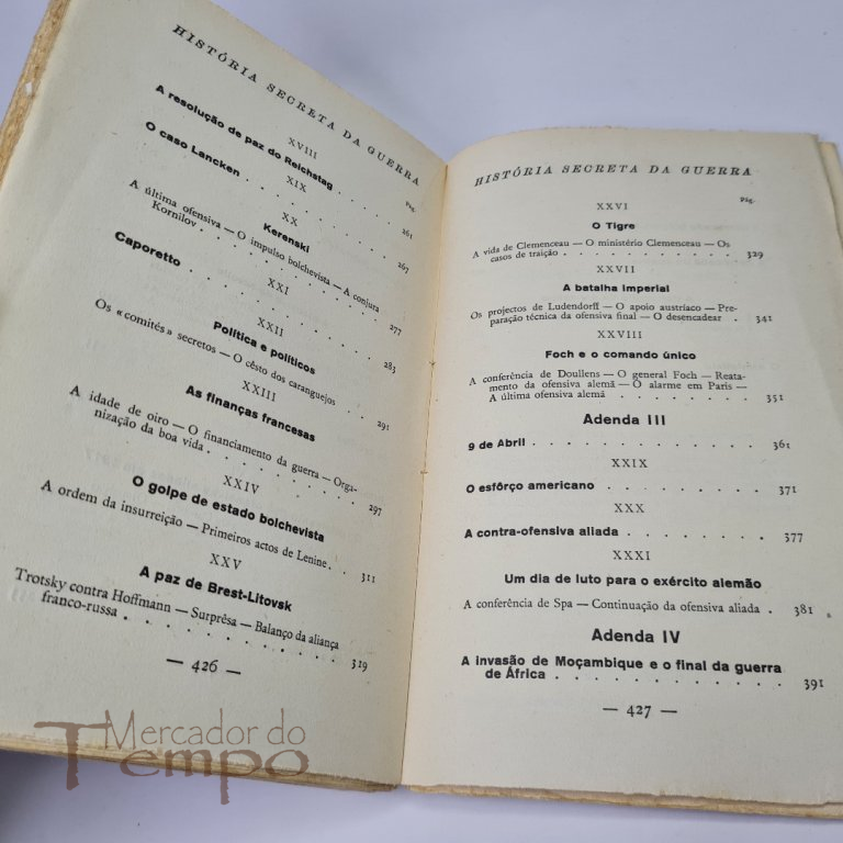 4 Volumes - História Secreta da Guerra, Adolfo Coelho, 1936