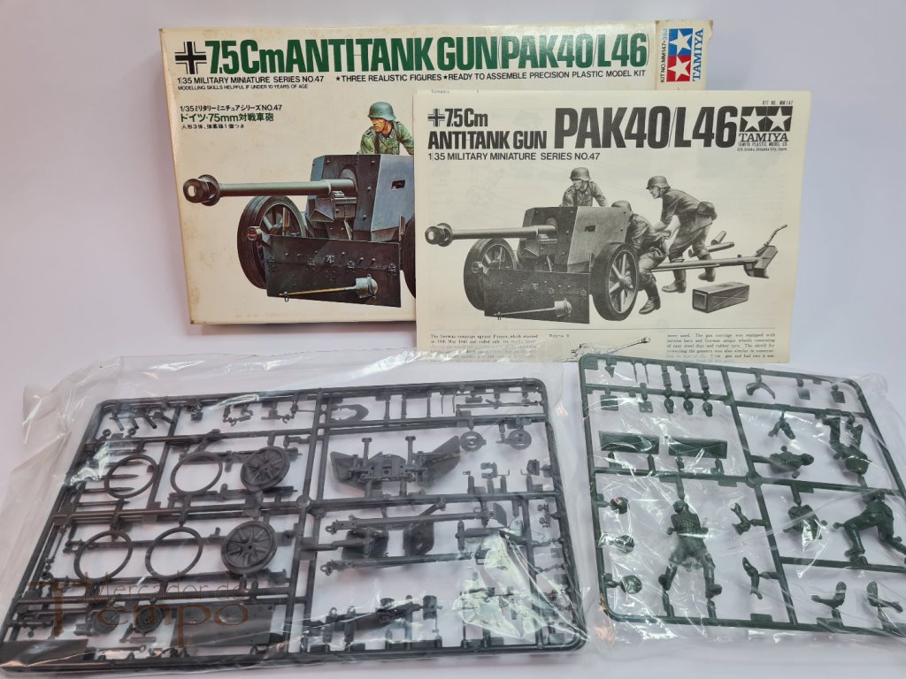 Kit Militar Tamiya 1/35 Antitank Gun (Pak40/L46) Ref.MM147