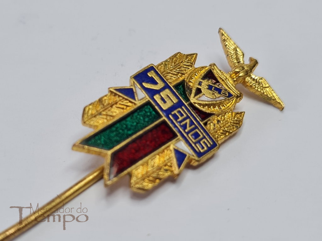 Pin esmaltado dos 75 anos do S.L.Benfica